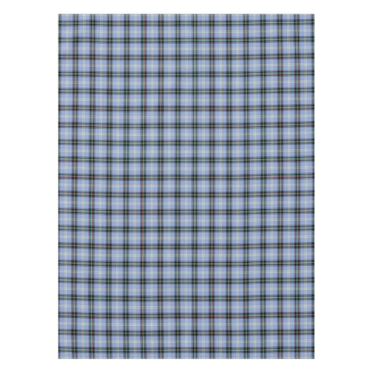 Clan Bell Lichtblauw en Zwart Schots Tartan Tafelkleed (Voorkant)