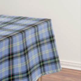 Clan Bell Lichtblauw en Zwart Schots Tartan Tafelkleed