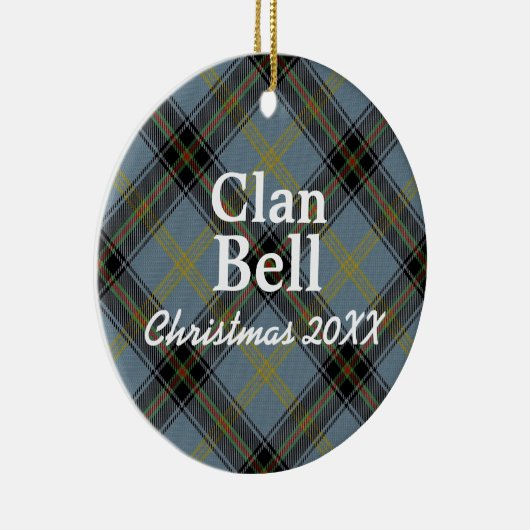 Clan Bell Scottish Tartan Keramisch Ornament (Rechts)