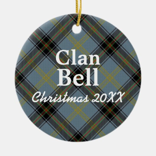 Clan Bell Scottish Tartan Keramisch Ornament (Voorkant)