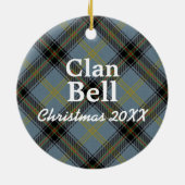 Clan Bell Scottish Tartan Keramisch Ornament (Achterkant)