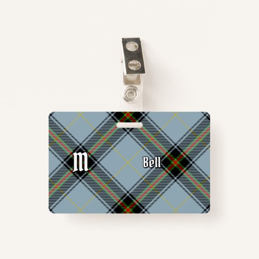 Clan Bell Tartan Badge (Voorkant met clip)