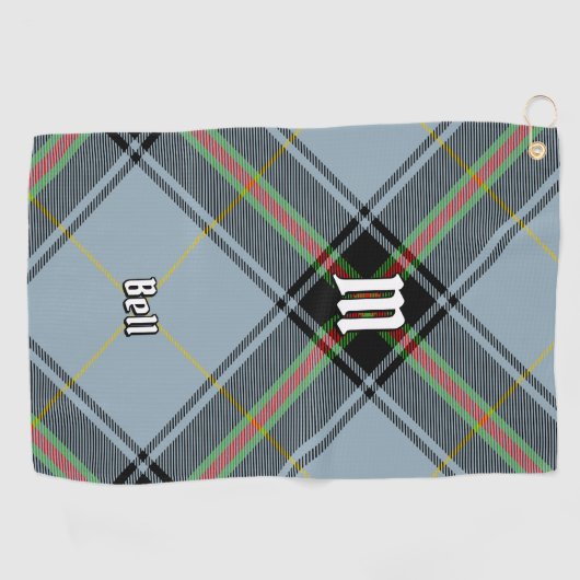 Clan Bell Tartan Golfhanddoek (Horizontaal)