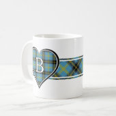 Clan Bell Tartan Heart Koffiemok (Voorkant links)