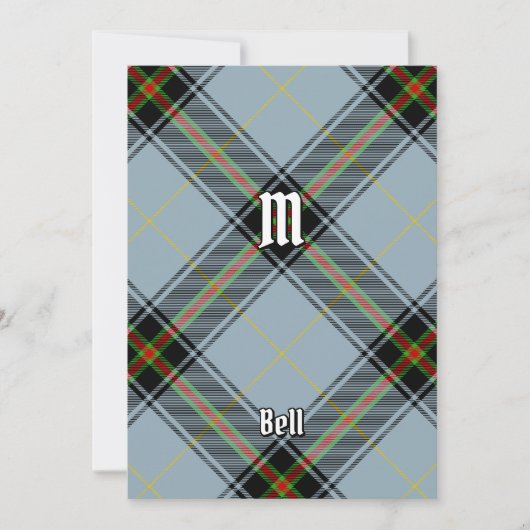 Clan Bell Tartan Kaart (Voorkant)