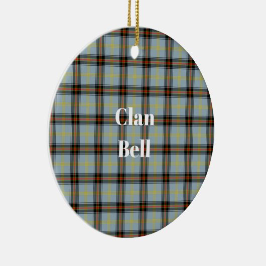 Clan Bell Tartan Keramisch Ornament (Rechts)