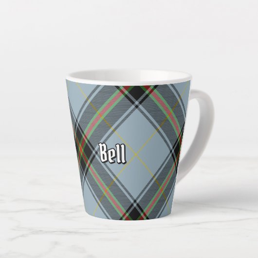 Clan Bell Tartan Latte Mok (Rechterhoek)