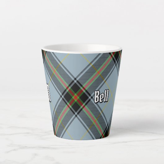 Clan Bell Tartan Latte Mok (Voorkant)