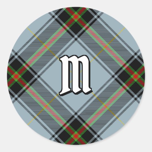 Clan Bell Tartan Ronde Sticker (Voorkant)