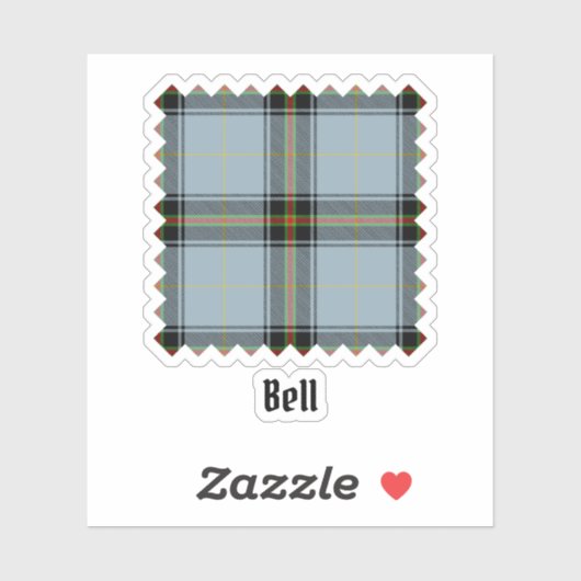 Clan Bell Tartan Sticker (Vel)
