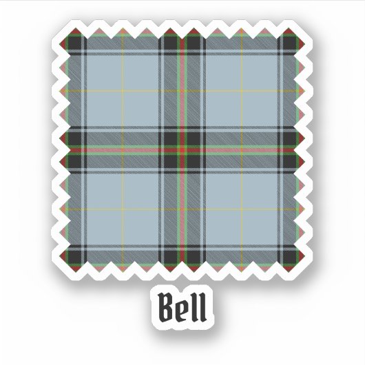 Clan Bell Tartan Sticker (Voorkant)