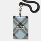 Clan Bell Wapen over Tartan Badge (Achterkant met lanyard)