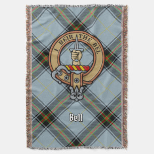 Clan Bell Wapen over Tartan Deken