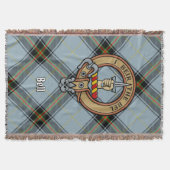 Clan Bell Wapen over Tartan Deken (Voorkant)