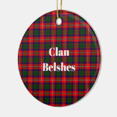 Clan Belshes Tartan Keramisch Ornament (Links)