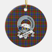 Clan Bethune Badge Tartan Pset Keramisch Ornament (Voorkant)