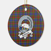Clan Bethune Badge Tartan Pset Keramisch Ornament (Links)