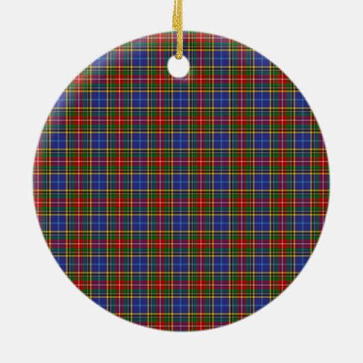 Clan Bethune Tartan Keramisch Ornament (Achterkant)