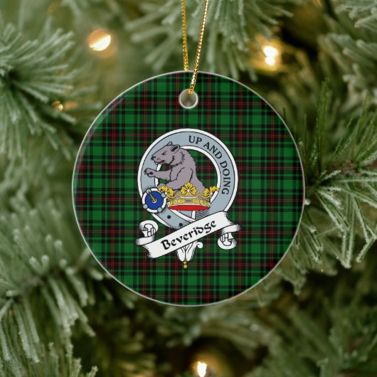 Clan Beveridge Badge Tartan Pset Keramisch Ornament (Boom)