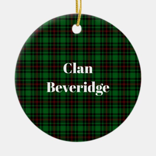 Clan Beveridge Tarta Keramisch Ornament (Voorkant)