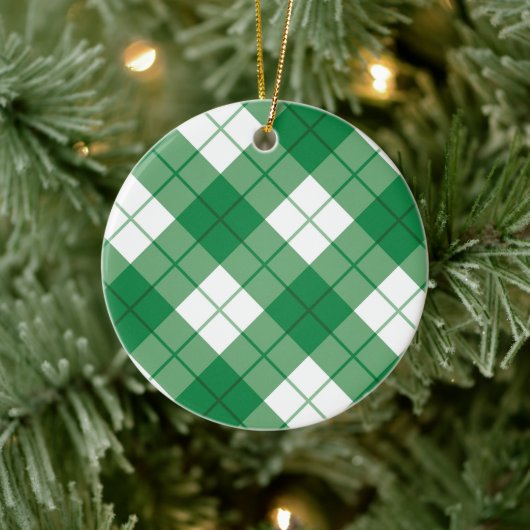 Clan Bias Schotse tartan plaid Keramisch Ornament (Boom)