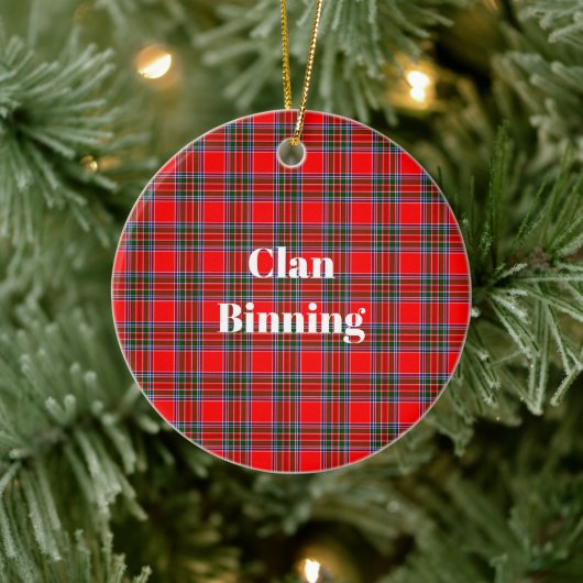 Clan Binning-tartan Keramisch Ornament (Boom)