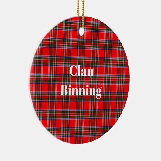 Clan Binning-tartan Keramisch Ornament (Rechts)