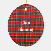 Clan Binning-tartan Keramisch Ornament (Links)