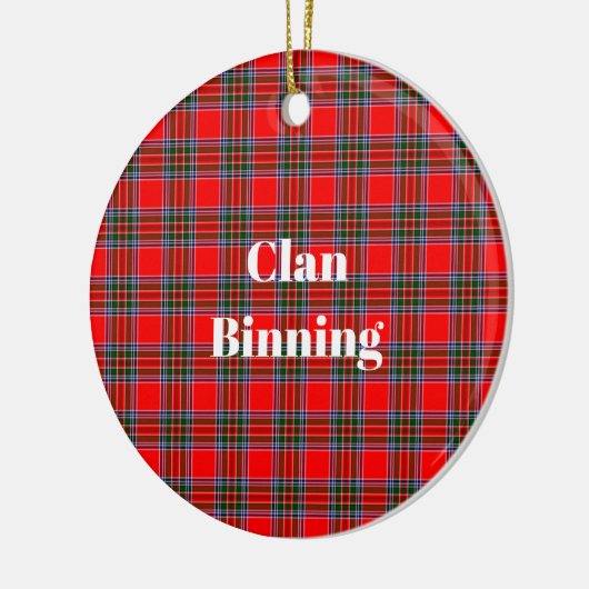 Clan Binning-tartan Keramisch Ornament (Links)