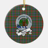 Clan Bisset Badge Tartan Plaid Keramisch Ornament (Voorkant)