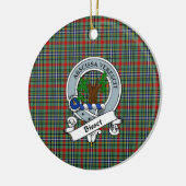 Clan Bisset Badge Tartan Plaid Keramisch Ornament (Links)