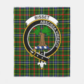 Clan Bisset Patroon Tartan Pset Fleece Deken (Voorkant)