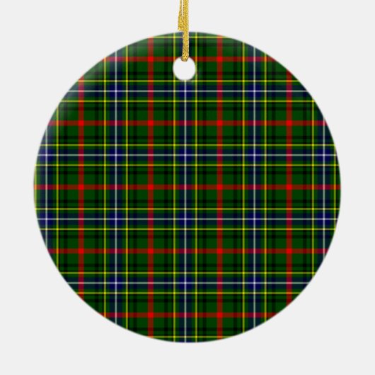 Clan Bisset Pattern Badge Tartan Pset Keramisch Ornament (Achterkant)