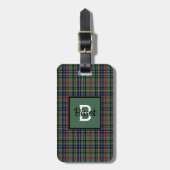 Clan Bisset Pset Monogrammed Bagagelabel (Voorkant verticaal)