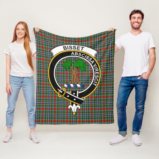 Clan Bisset Schotse Plaid Fleece Deken (In situ)
