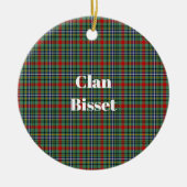 Clan Bisset Tartan Keramisch Ornament (Voorkant)