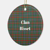 Clan Bisset Tartan Keramisch Ornament (Links)