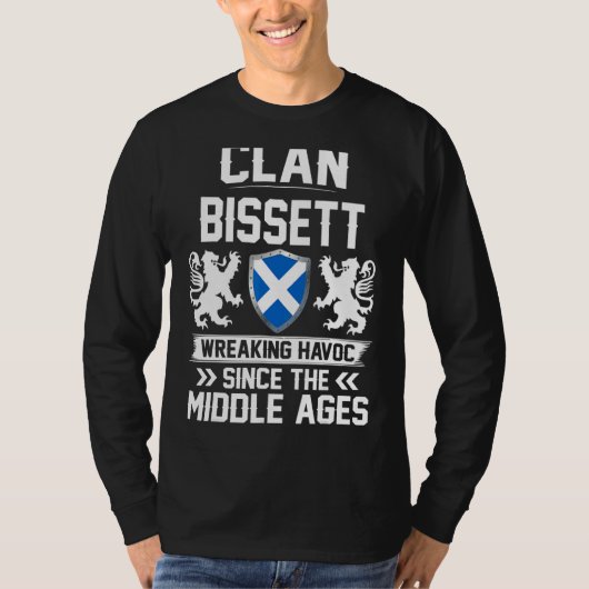 Clan Bissett Scottish Family Clan Scotland Wreakin T-shirt (Voorkant)