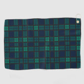 Clan Black Bekijk Blauw groene cheque Tartan Golfhanddoek (Horizontaal)
