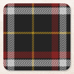 Clan Black Tartan Kartonnen Onderzetters