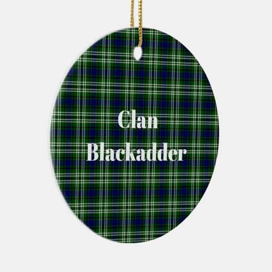 Clan Blackadder Tartan Keramisch Ornament (Rechts)