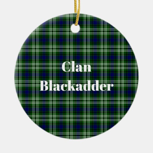 Clan Blackadder Tartan Keramisch Ornament (Voorkant)