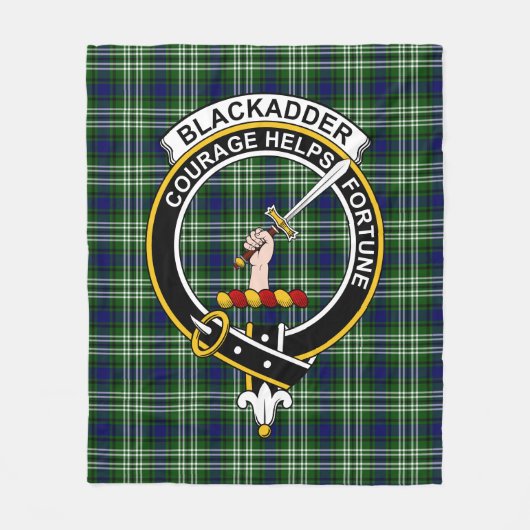 Clan Blackadder Tartan Pset Fleece Deken (Voorkant)