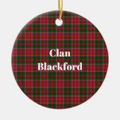 Clan Blackford Tartan Keramisch Ornament (Voorkant)