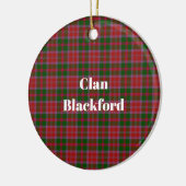 Clan Blackford Tartan Keramisch Ornament (Links)