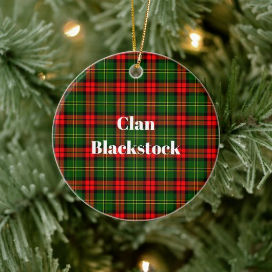 Clan Blackstock Tartan Keramisch Ornament (Boom)