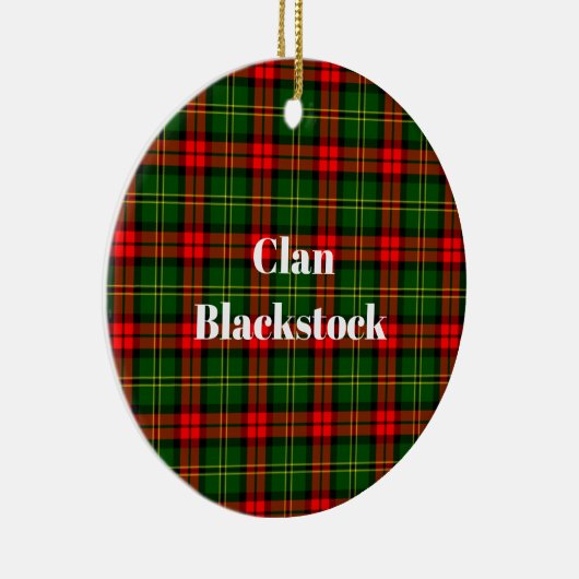 Clan Blackstock Tartan Keramisch Ornament (Rechts)
