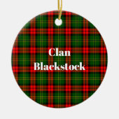 Clan Blackstock Tartan Keramisch Ornament (Voorkant)
