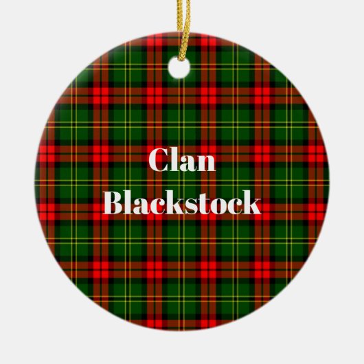 Clan Blackstock Tartan Keramisch Ornament (Voorkant)