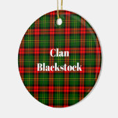 Clan Blackstock Tartan Keramisch Ornament (Links)